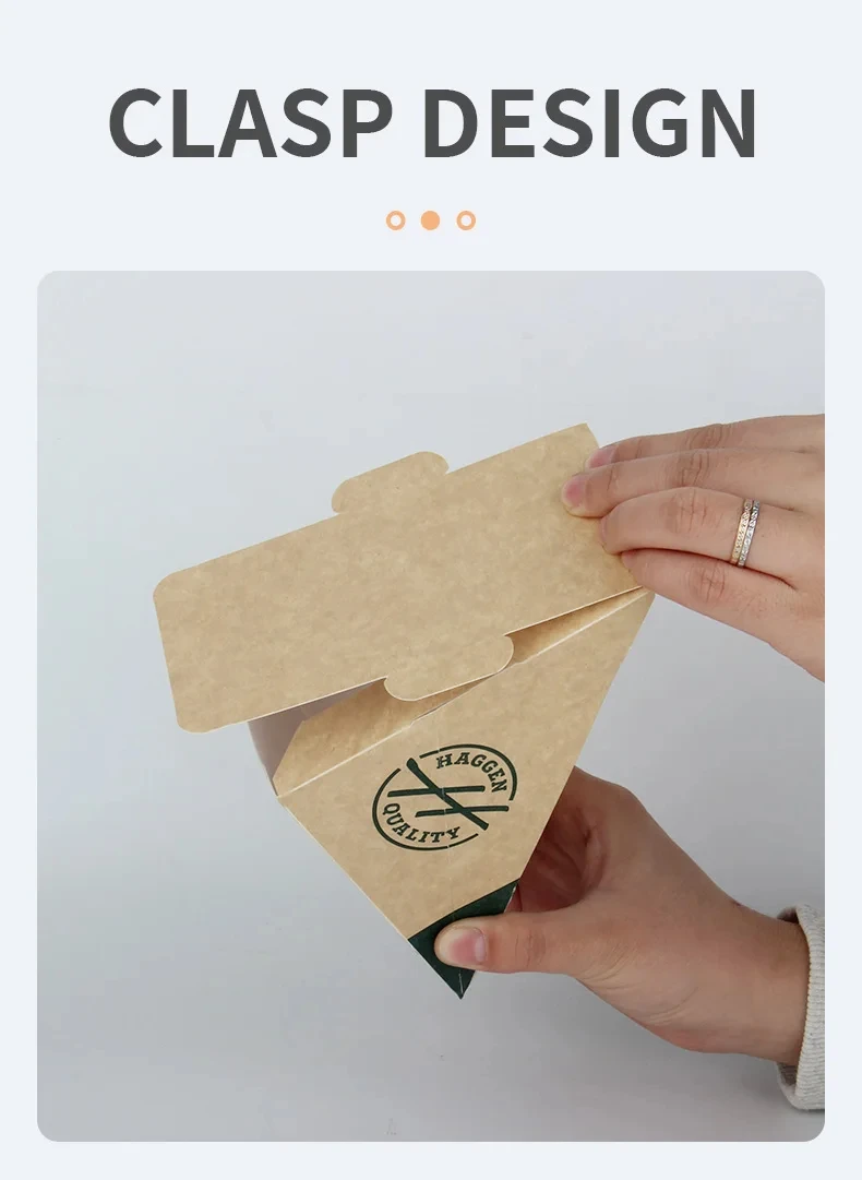 50PCS Kraft Paper Wedge Sandwich Boxes with Clear Window, Eco-Friendly Triangular Takeaway Containers, Leak-Proof & Oil-Resistant Snack Packaging for Bakery, Café, Bistro, Restaurant, Food Delivery 1