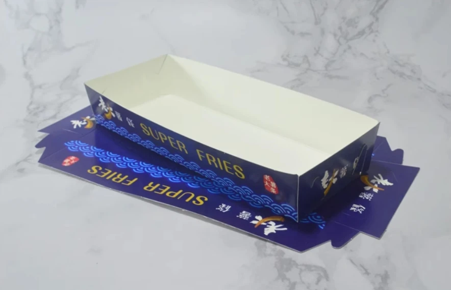 100pcs Extra-Long Kraft Paper French Fry Boxes, Disposable Chips Packaging Containers, Custom Food-Grade Paper Boxes for Takeout, Catering, Parties, and Fast Food 7