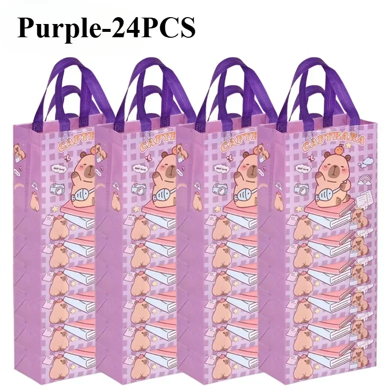 New Capybara Non-Woven Tote Bags, Reusable Waterproof Shopping and Gift Bags for Kids, Parties, Snacks, Small Gifts, and Daily Use, Foldable, Durable, Factory Direct Supply - 图片 8
