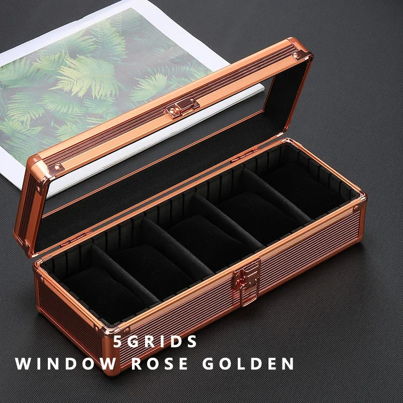 Aluminum Watch Display Case with 1/3/5 Slots, Portable Suitcase Organizer for Men & Women, Multifunctional Clock Storage Box, Watch Stand Holder, Jewelry Storage and Travel Case with Secure Compartments - 图片 13