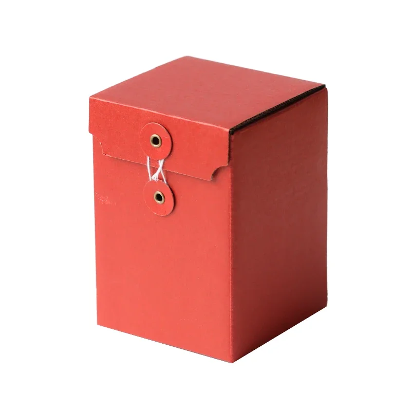 10pcs Red DIY Candle Gift Boxes, Empty Kraft Paper Packaging for Scented Candles, Wedding Favors, Candy, or Small Gifts, Elegant Reusable Paper Cartons, Direct from Factory with Ribbon Option - 图片 5