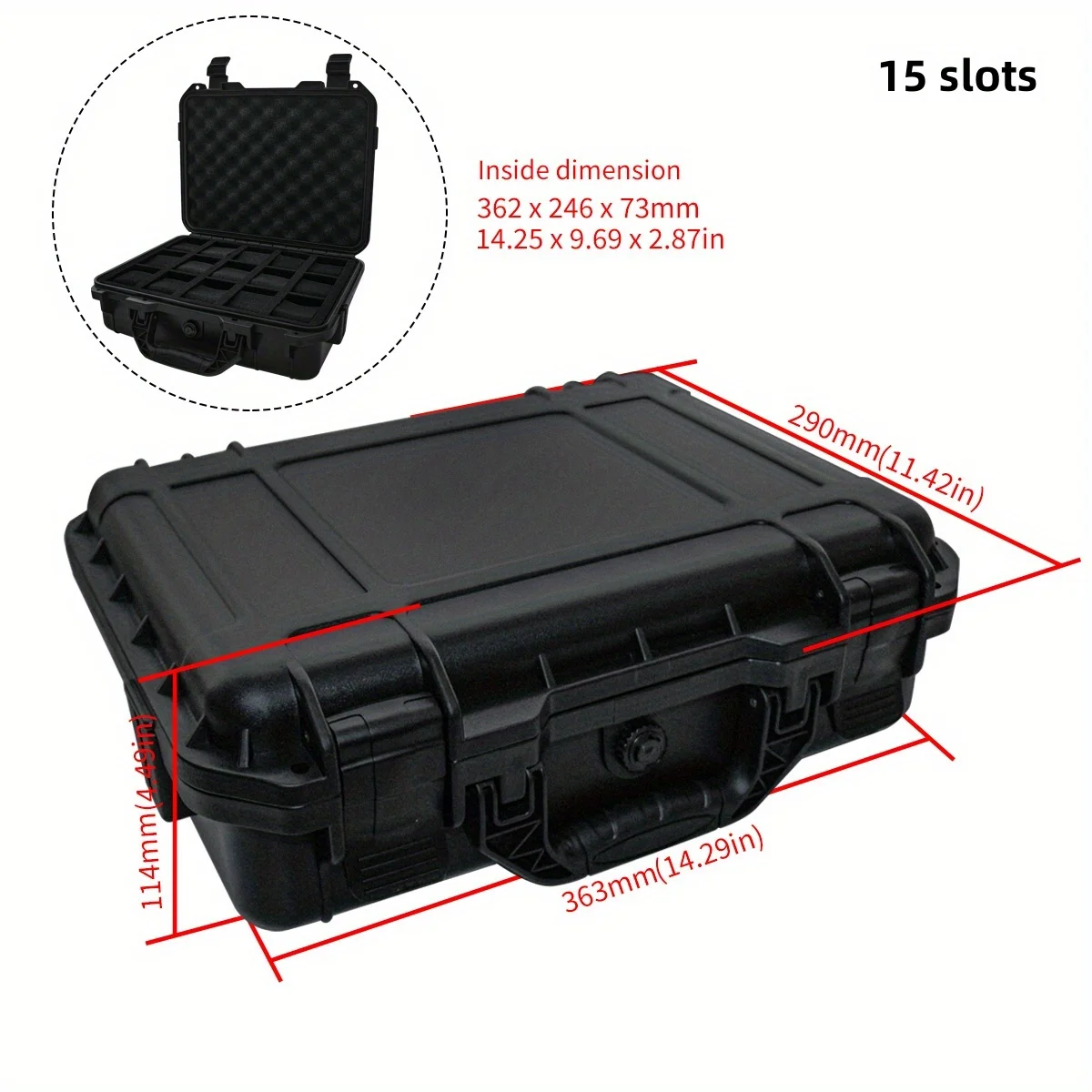 Premium 8/15 Slot Waterproof Watch Storage Box – Portable High-End Collection Case with Anti-Mildew, Moisture-Proof Sponge, Durable Protective Lid for Watches, Jewelry, and Accessories, Ideal for Travel and Home Display - 图片 7