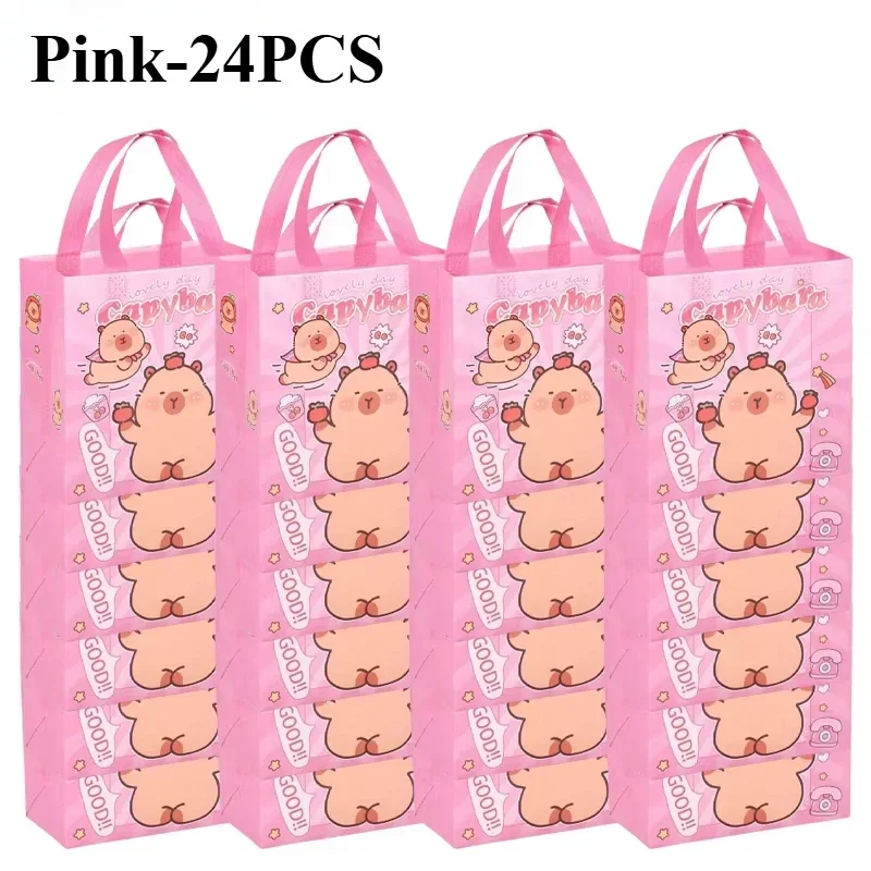 New Capybara Non-Woven Tote Bags, Reusable Waterproof Shopping and Gift Bags for Kids, Parties, Snacks, Small Gifts, and Daily Use, Foldable, Durable, Factory Direct Supply - 图片 13