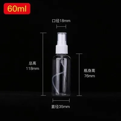 Refillable Perfume Bottle Set 20ml 30ml 50ml 60ml 100ml Transparent Plastic Atomizer for Travel – Mini Empty Spray Bottle Reusable Leakproof Cosmetic Liquid Container for Fragrance, Alcohol, Toner - 图片 13