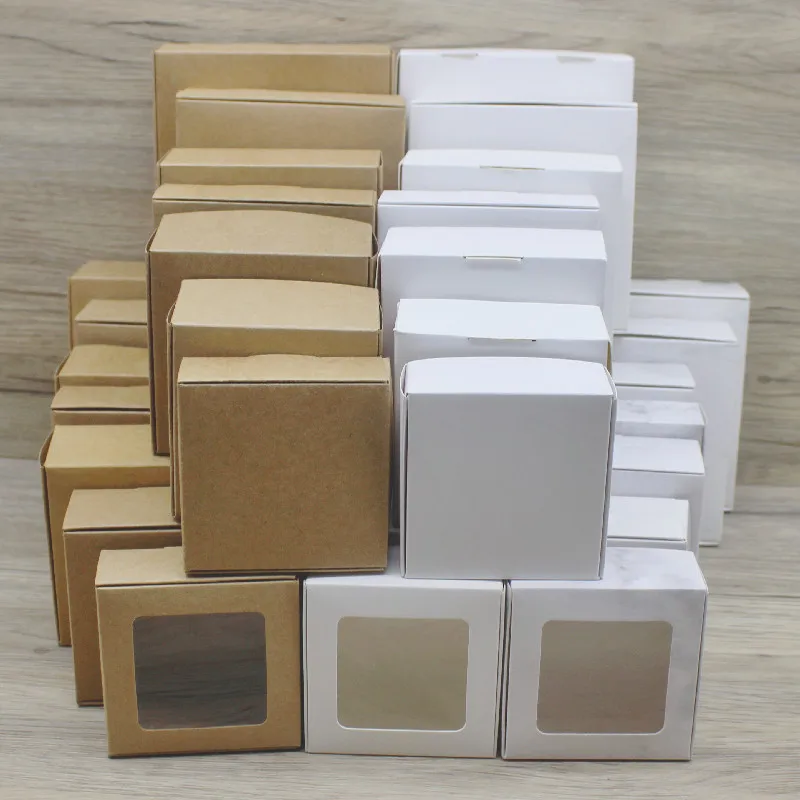 10pcs Multi-Size Square Paper Boxes in White, Kraft, and White Marble, Candy and Gift Packaging Boxes for Party, Wedding, Birthday, Christmas Favors 10pcs Multi-Size Square Paper Boxes in White, Kraft, and White Marble, Candy and Gift Packaging Boxes for Party, Wedding, Birthday, Christmas Favors