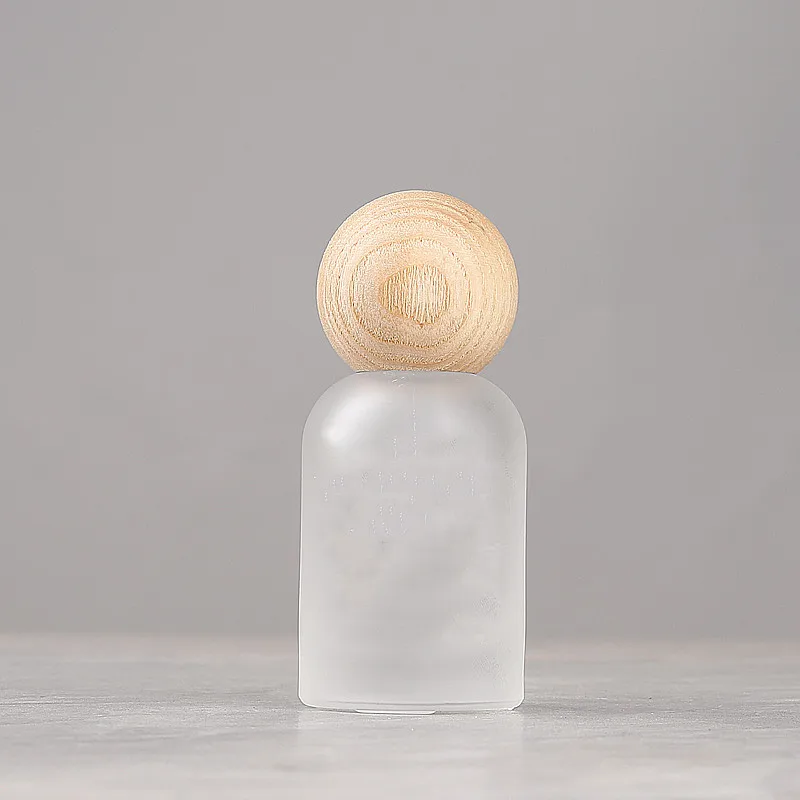 10pcs 30/50ml Frosted Glass Perfume Bottles – Refillable Screw Wooden Lid Atomizer Containers, Fine Mist Spray Dispensers for Fragrance, Essential Oils, Cosmetic Liquids, Travel or DIY Storage - 图片 8