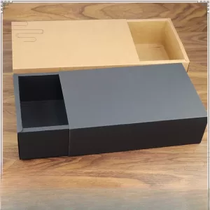 10PCS Drawer Style Kraft Cardboard Packaging Boxes, Black Pull-out Gift Case for Tea, Socks, Accessories, and Small Clothing, Reusable Eco-Friendly Drawer Box for Elegant Retail Storage and Gift Wrapping