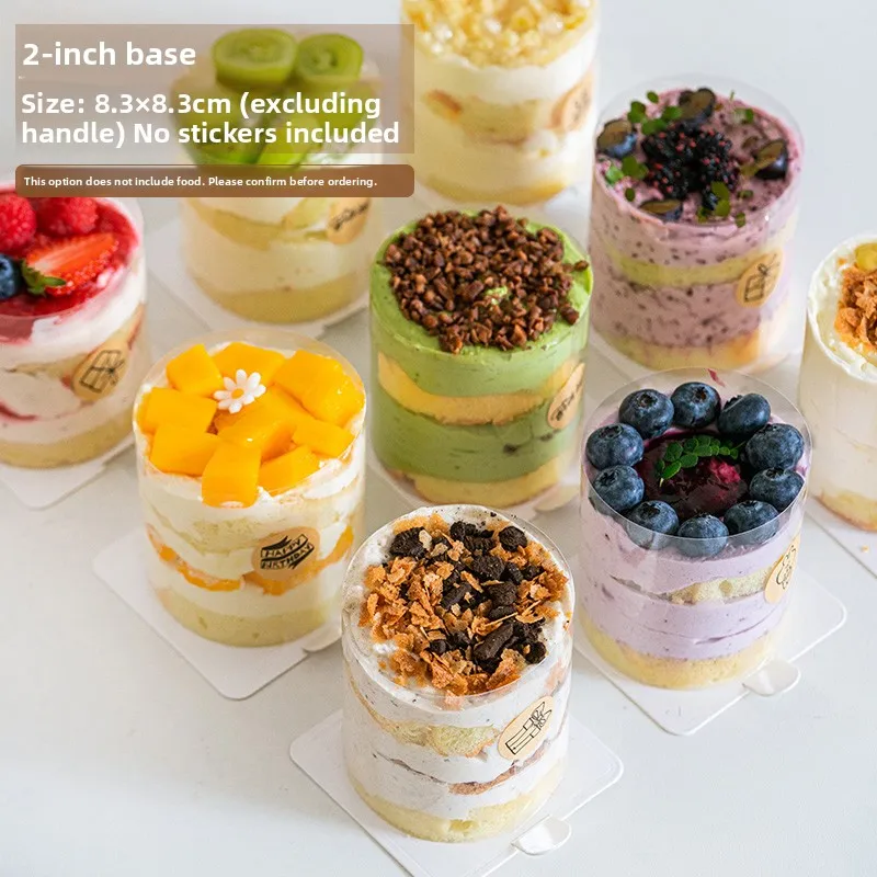 Premium Transparent Mousse Cake Box Set with Handle, 4/6/9 Grid Options, Perfect for Mini Pastries, Small Cakes, Gift Giving, New Year Celebrations, Party Favors, Baking Presentation, Elegant Dessert Packaging - 图片 6