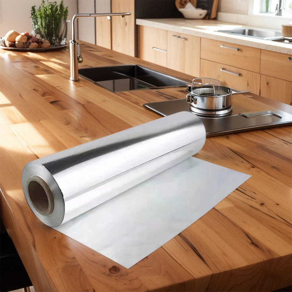 Heavy Duty Disposable Aluminum Foil Roll – Food Grade Tin Foil Wrap 12.2 x 1.65 in for Cooking, Baking, BBQ, Grilling, Sandwich, Hot Dog, Burrito and Kitchen Storage Use