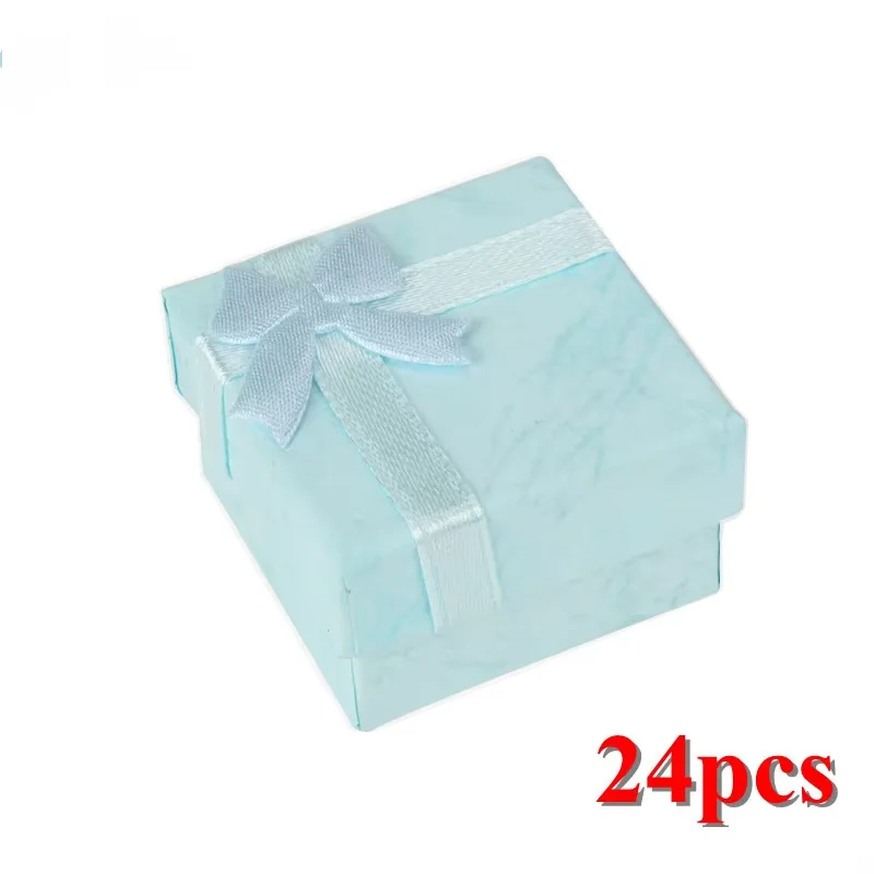 24Pcs/Lot Ring Jewelry Organizer Packaging Boxes, Paper Gift Case for Rings Earrings Studs, Small Jewelry Display Storage Containers for Shops and Gift Wrapping - 图片 12