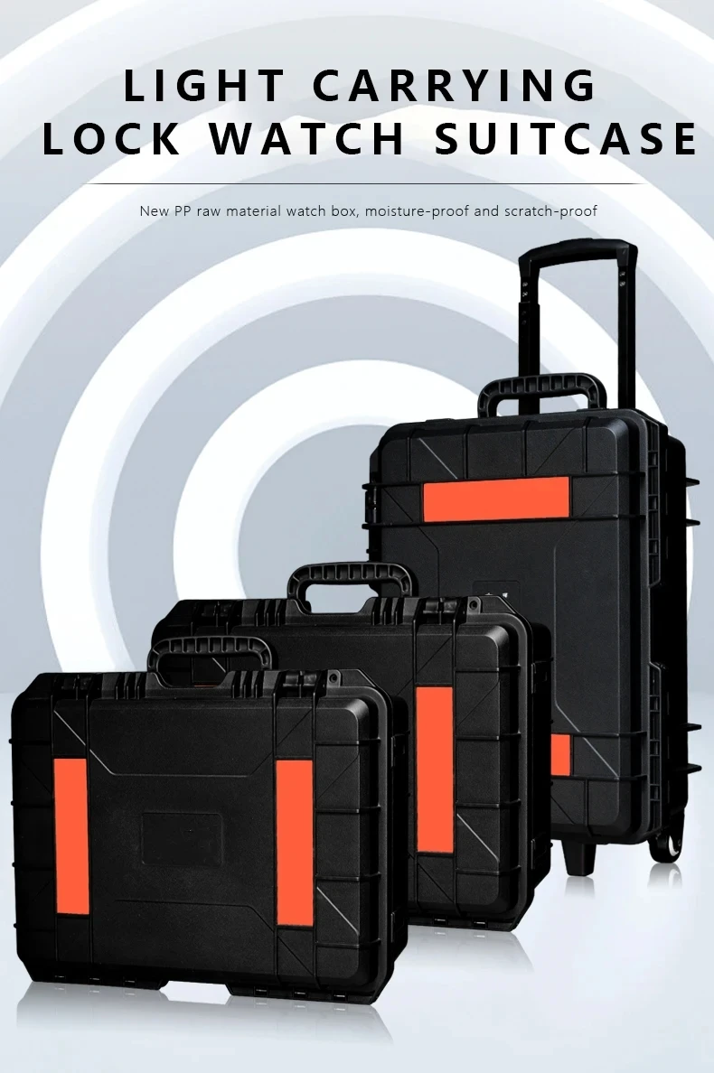 Waterproof Watch Storage Box for Men with Secure Anti-Drop Design, Portable Jewelry Display Case and Toolbox Organizer for Travel and Home, Protective Suitcase for Watches, Bracelets, Rings, and Accessories