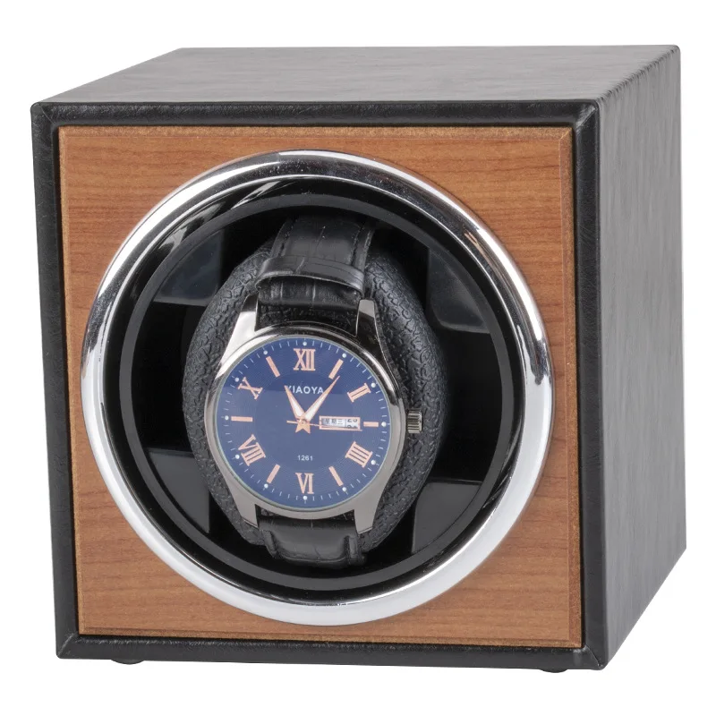 Automatic Watch Winder Box for Mechanical Watches with Silent Rotation, Dual Gear Settings for Short-Term and Long-Term Winding, USB Powered Universal Voltage Compatible Wooden Display Case - 图片 4