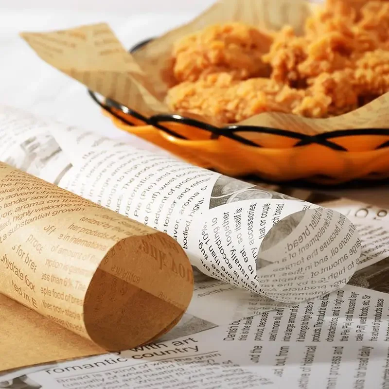 50PCS Greaseproof Wax Food Wrapping Paper 20x30cm for Burgers, Sandwiches, French Fries, Bread, Snacks, and Bakery Use – Tear-Resistant, Oil-Proof Deli Liners for Restaurant, Café, and Kitchen Food Packaging - 图片 4