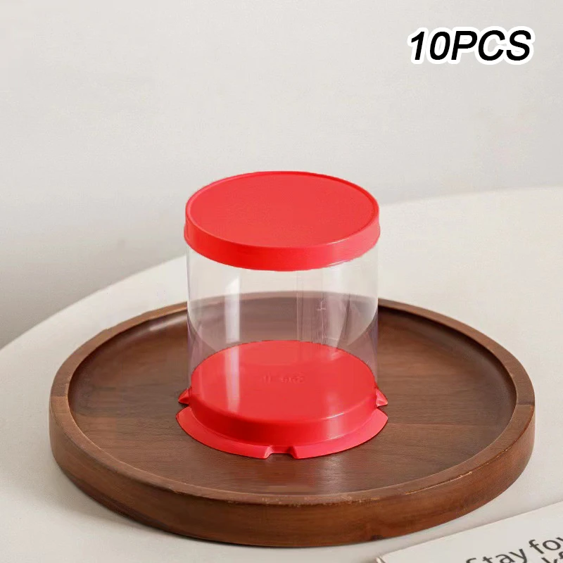 10pcs Transparent Plastic Cupcake Packaging Boxes, Dessert Gift Boxes for Cake, Party, Wedding, Birthday, Baking Decoration Supplies, Reusable Clear PET Containers 2