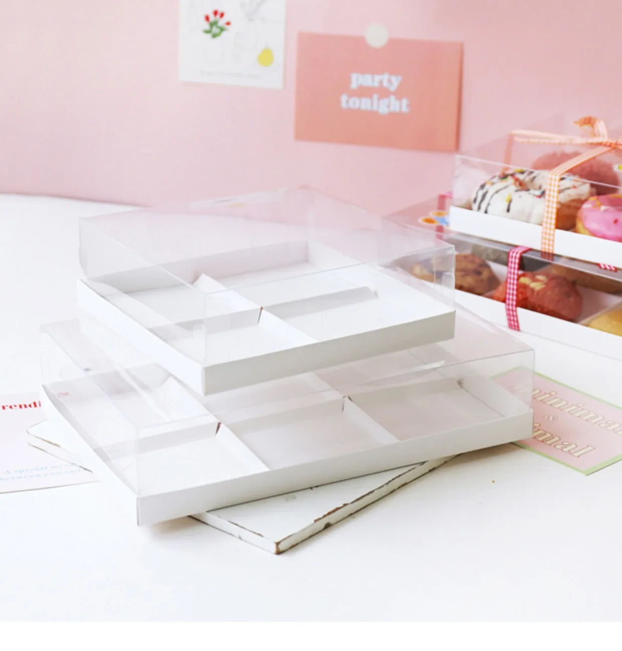 Transparent Pastry Cake Box 4/6 Inch 2/4/6 Pack Clear Dessert Packaging Container for Birthday, Afternoon Tea, Baking, DIY Cupcakes, Cookies, Donuts, Western Pastries, Kitchen Treat Storage, Home & Party Use Transparent Pastry Cake Box 4/6 Inch 2/4/6 Pack Clear Dessert Packaging Container for Birthday, Afternoon Tea, Baking, DIY Cupcakes, Cookies, Donuts, Western Pastries, Kitchen Treat Storage, Home & Party Use 3