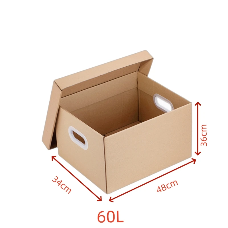 Mobile Storage Boxes for Office and Home – Corrugated Cardboard Organizers for Files, Books, Clothes, Shoes – Durable Stackable Storage Cartons, Foldable Containers for Office, Home, Classroom - 图片 7