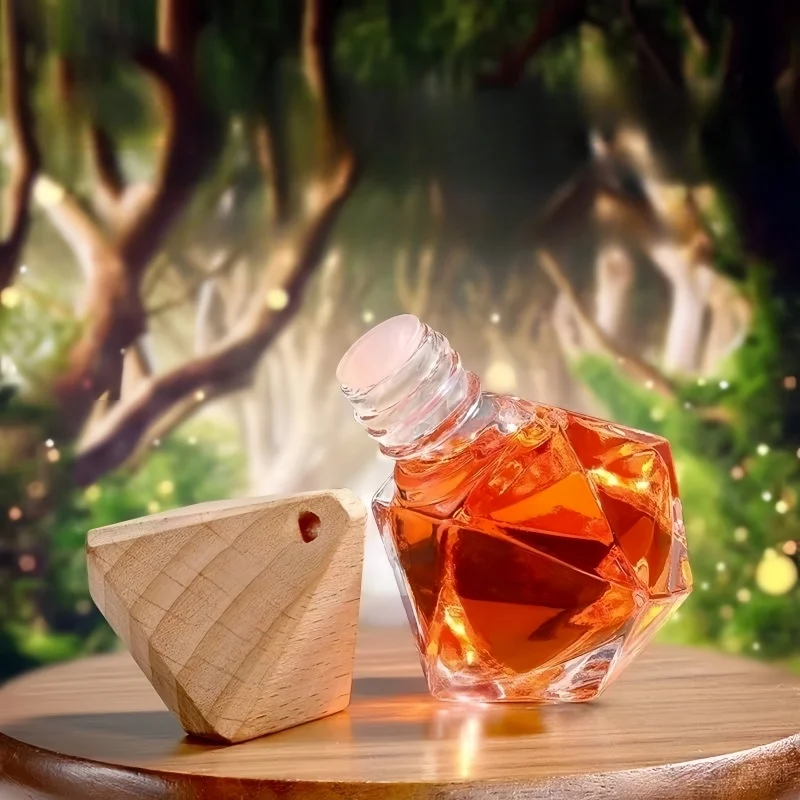 10PCS 8ML Matte Black Glass Car Diffuser Bottles, Refillable Essential Oil Pendant Containers, Empty Hanging Auto Air Freshener Bottles for Vehicle, Travel, Retail Display, and Custom Branding 2