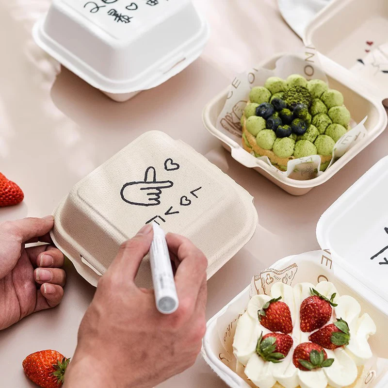 10pcs Disposable Packaging Lunch boxes, Food Containers for Vegetables, Fruit, Salad, Desserts, Cakes, Burgers, Microwave-Safe, Takeout, Picnic, Eco-Friendly Meal Prep Boxes 5