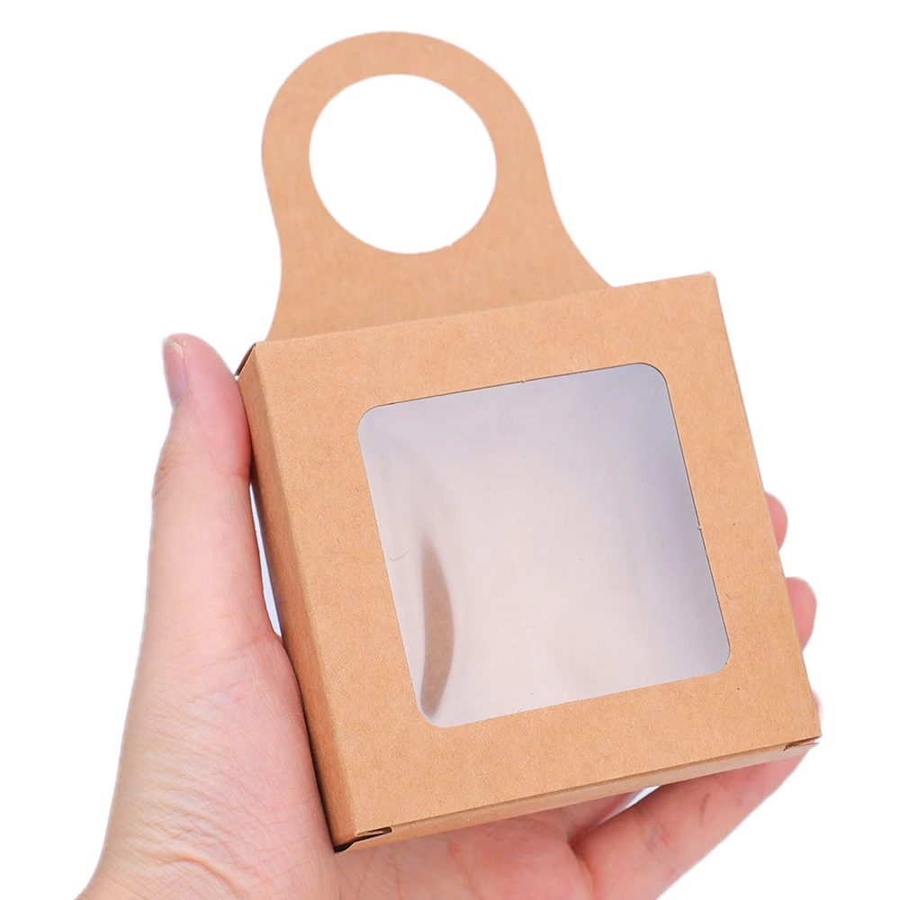 20/10PCS Kraft Paper Hanging Wine Bottle Gift Box – Foldable Candy Packaging Box with Hook, Minimalist Recyclable Paper Box for Wedding, Party, and Holiday Decoration - 图片 5