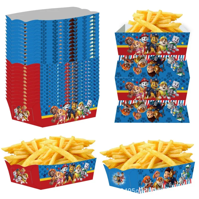 24Pcs Paw Patrol Party Snack Boxes Set, Disposable French Fries, Candy, Popcorn, and Snack Food Holders for Birthday Parties, Kids Celebrations, and Event Supplies - 图片 2