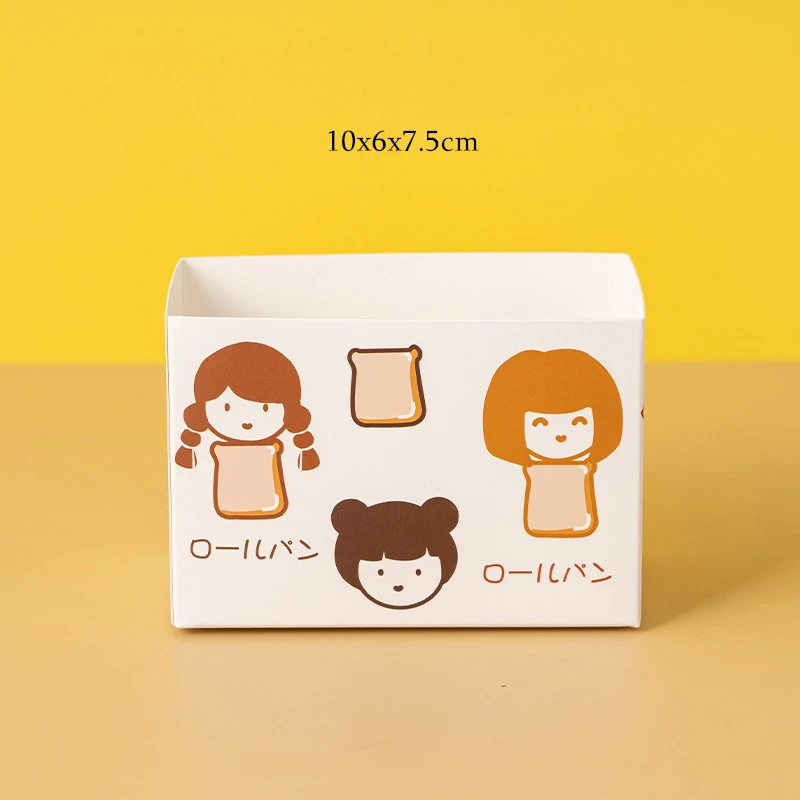 10 Sets Cardboard Sandwich & Burger Packaging Boxes, Toast and Bread Paper Trays, Disposable Food Containers for Cakes, Bakery Items, Takeout, Wedding Party, Catering, Gift, Snacks - 图片 16