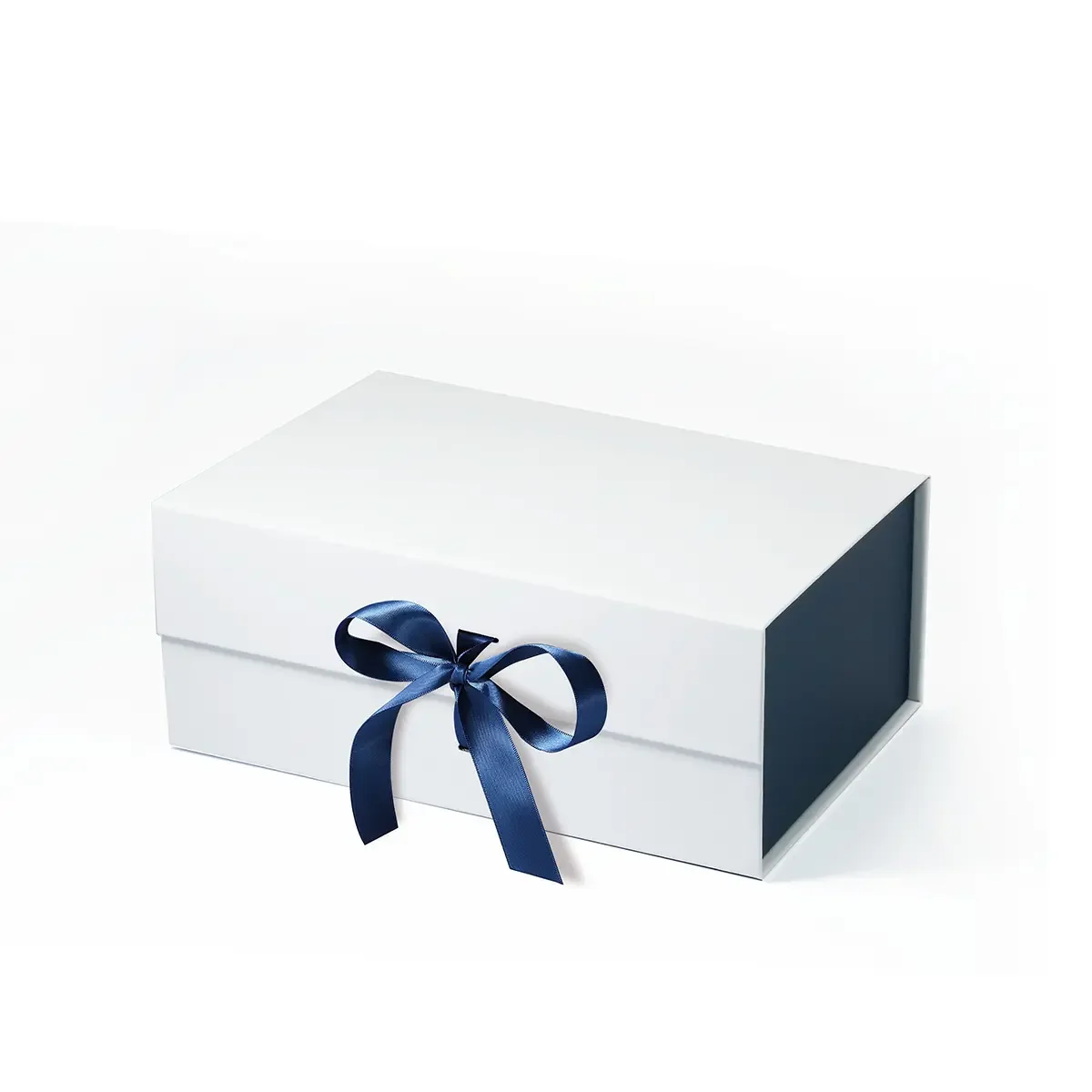 A5 Deep Luxury Magnetic Closure Gift Box – Custom Logo Rigid Packaging with Half Magnetic Flap, Matte Lamination, Eco-Friendly Foldable Design for Wedding, Birthday, and Business Gift Presentation