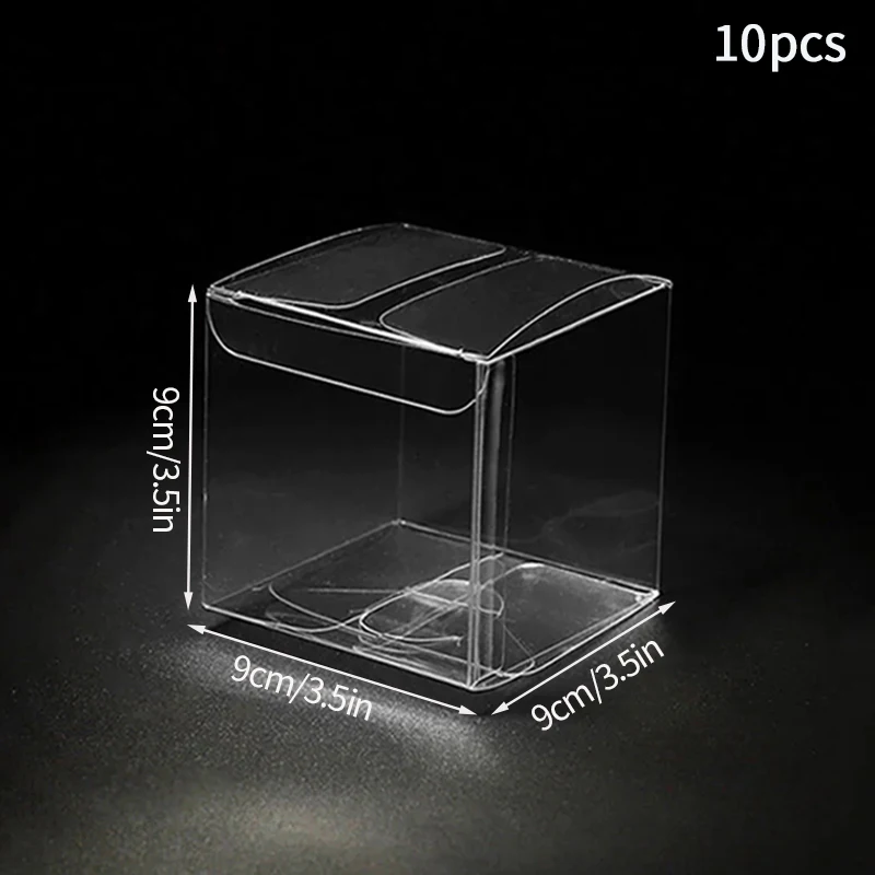 Clear Cake Box Transparent Gift Organizer, PVC and Paper Packaging for Birthday, Baby Shower, Wedding, DIY Baking, Party Desserts, Food-Safe Display Container, Black/Transparent - 图片 16