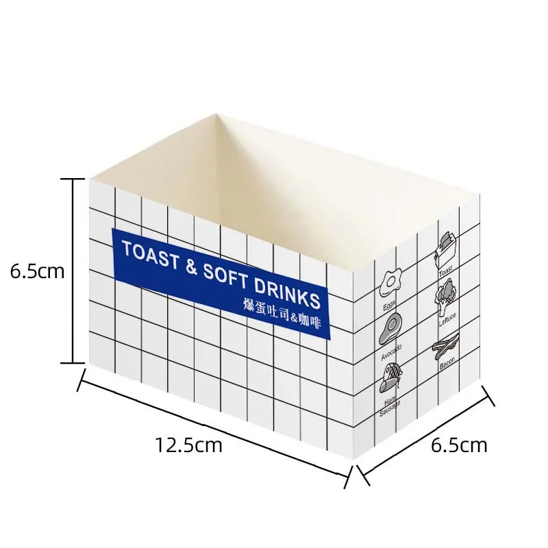 50pcs Disposable Food Packaging Boxes, Paper Sandwich, Toast, Burger, Cake Takeaway Containers, Wrapping Boxes for Breakfast, Lunch, Party, Wedding, Birthday, Anniversary, Restaurant, Bakery Use - 图片 9