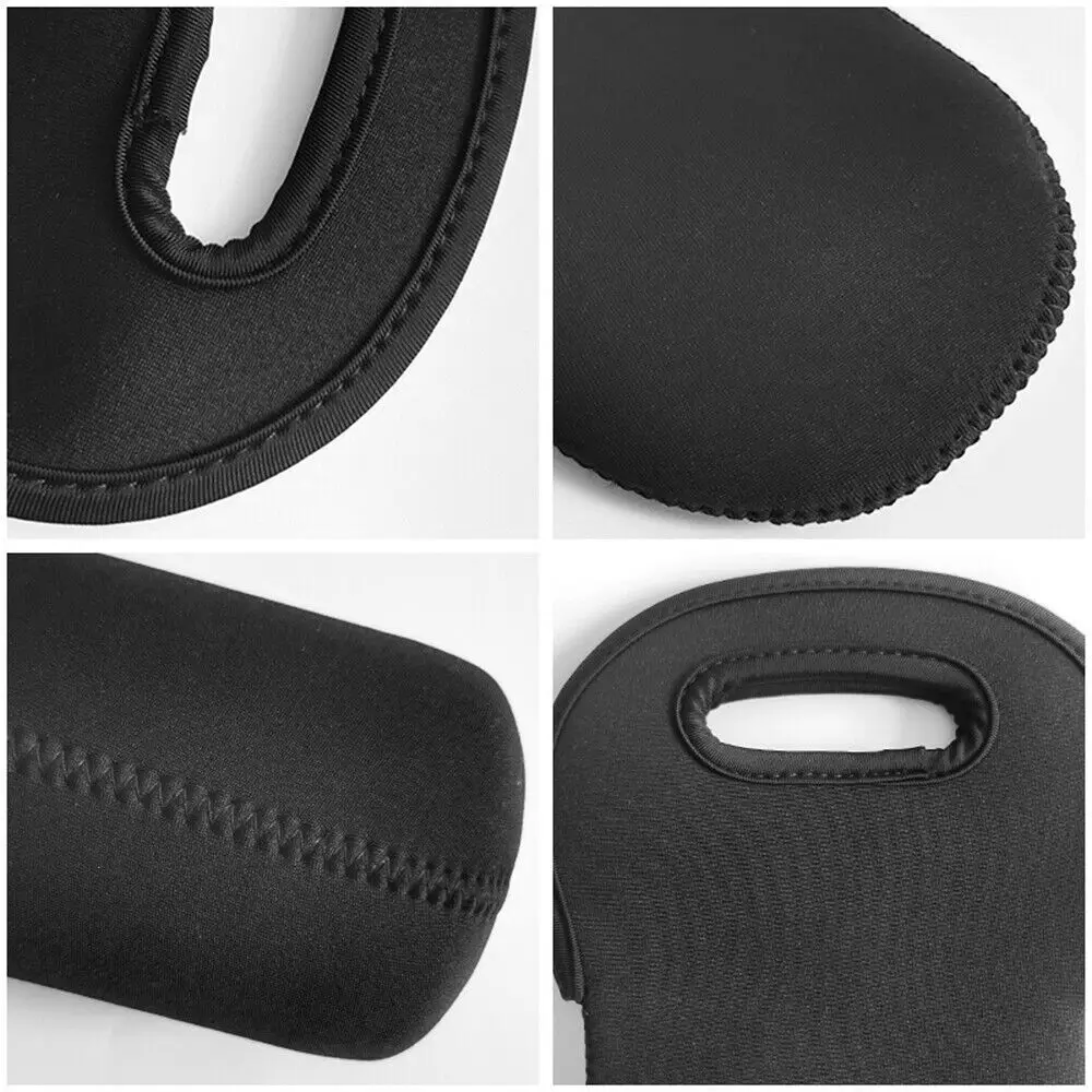 Insulated Neoprene Wine Bottle Packaging Cover, Reusable Solid Color Protective Freezer Bag for 750ml Bottles, Portable Thermal Wine Carrier Gift Wrap Bag Black Red Blue 8