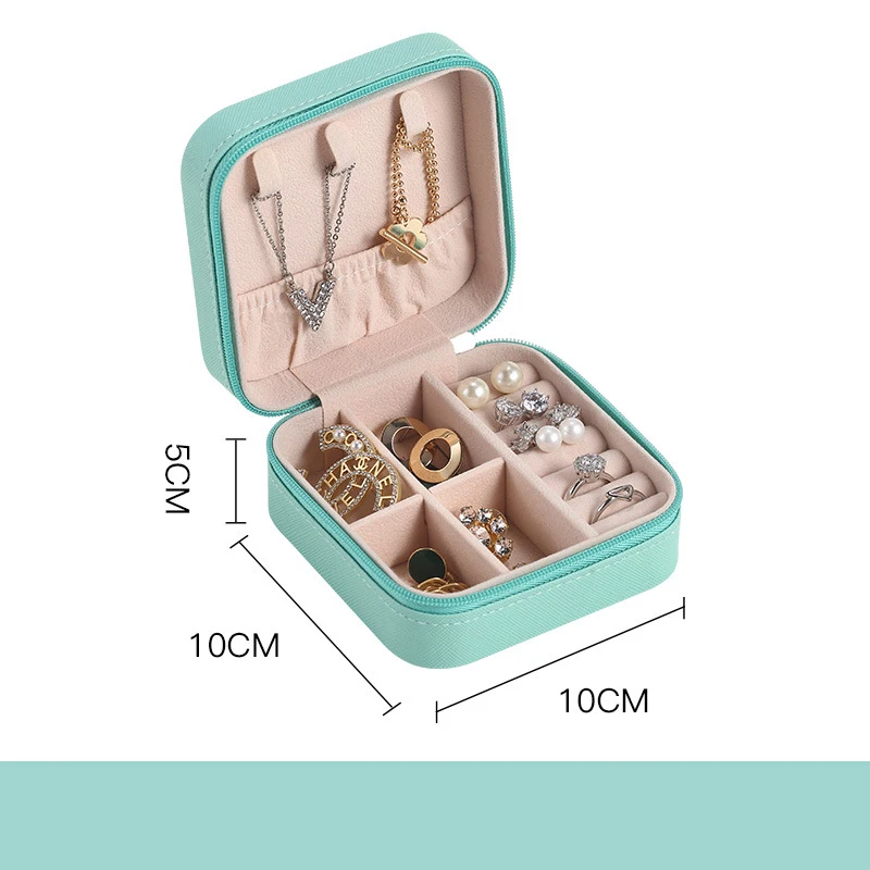 Travel Organizer Case 💼 PU Leather Jewelry Storage Box – Portable for Earrings, Necklaces, Rings – Compact Women’s Jewelry Holder – Multi-Functional Display & Storage Solution for Home and Travel – Durable, Lightweight, Elegant - 图片 10