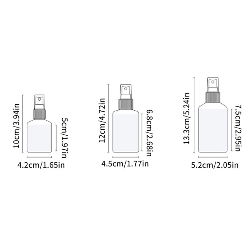 50ml 100ml 150ml Clear Refillable Spray Bottles – Empty Makeup Atomizer Containers with Fine Mist Sprayer for Perfume, Essential Oils, Toner, and Aromatherapy Travel Cosmetic Packaging