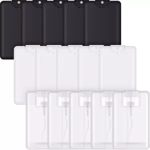 10/30/50pcs 20ml Portable Refillable Cardcase-Style Spray Bottles – Empty Perfume, Essential Oil & Moisturizer Atomizer Containers – Travel-Friendly, Lightweight, Durable Plastic, Easy Refill & Carry