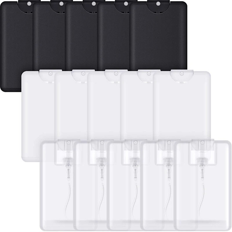 10/30/50pcs 20ml Portable Refillable Cardcase-Style Spray Bottles – Empty Perfume, Essential Oil & Moisturizer Atomizer Containers – Travel-Friendly, Lightweight, Durable Plastic, Easy Refill & Carry