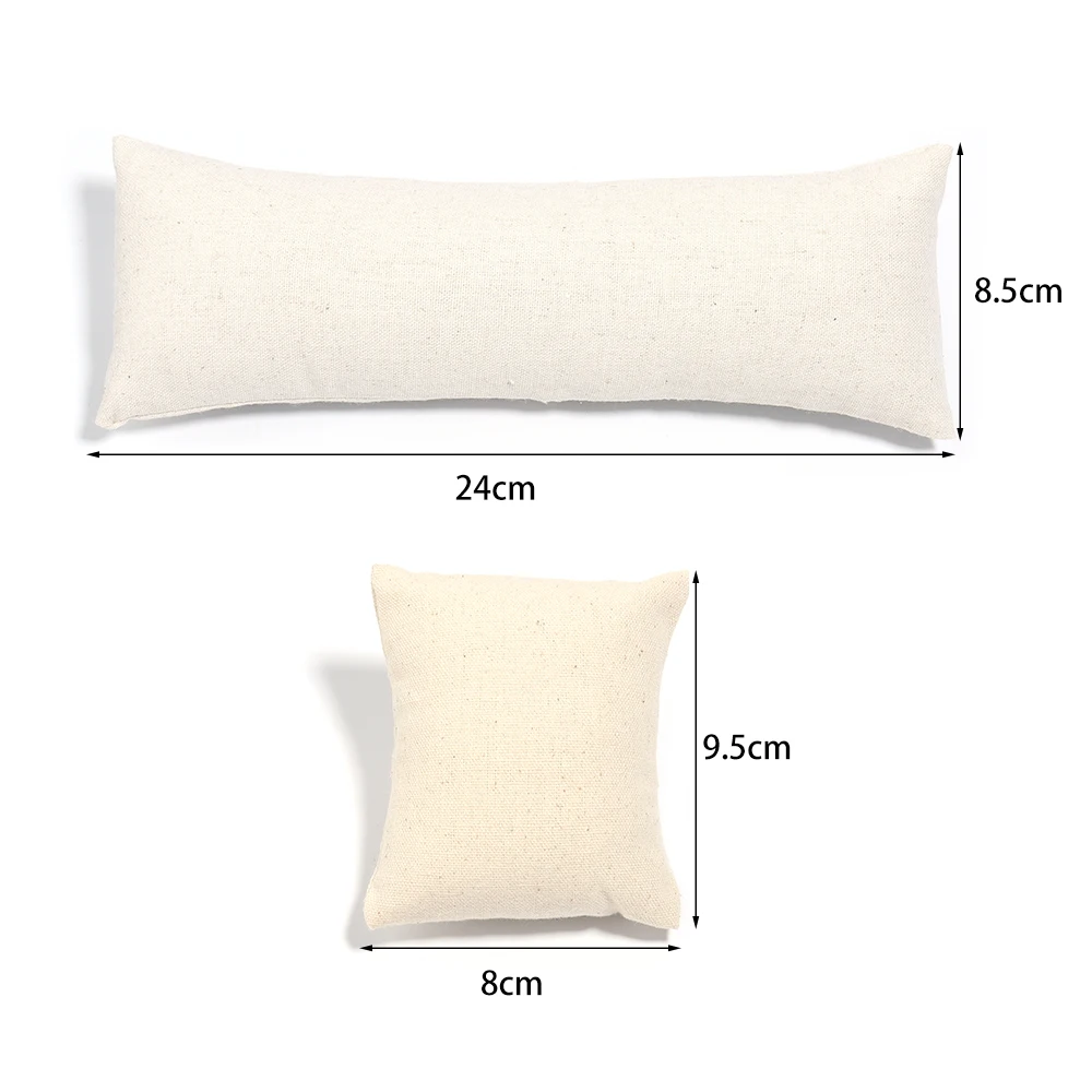 Bracelet & Watch Display Pillow Jewelry Cushion Holder – Soft Velvet PU Bangle Show Pad Photography Prop for Jewelry Store, Counter Display & Wholesale Organizer Accessories - 图片 2