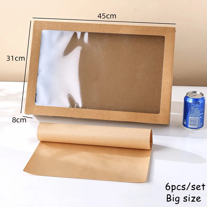 Large Capacity Disposable Packaging Boxes for Cakes, Desserts, Fruits, Picnic Treats, Outdoor Gatherings, Spring Outing, Hotels, Afternoon Tea, Lattice Design Cardboard Containers with Lid, Food-Grade Corrugated Paper, Multi-Size Options - 图片 19