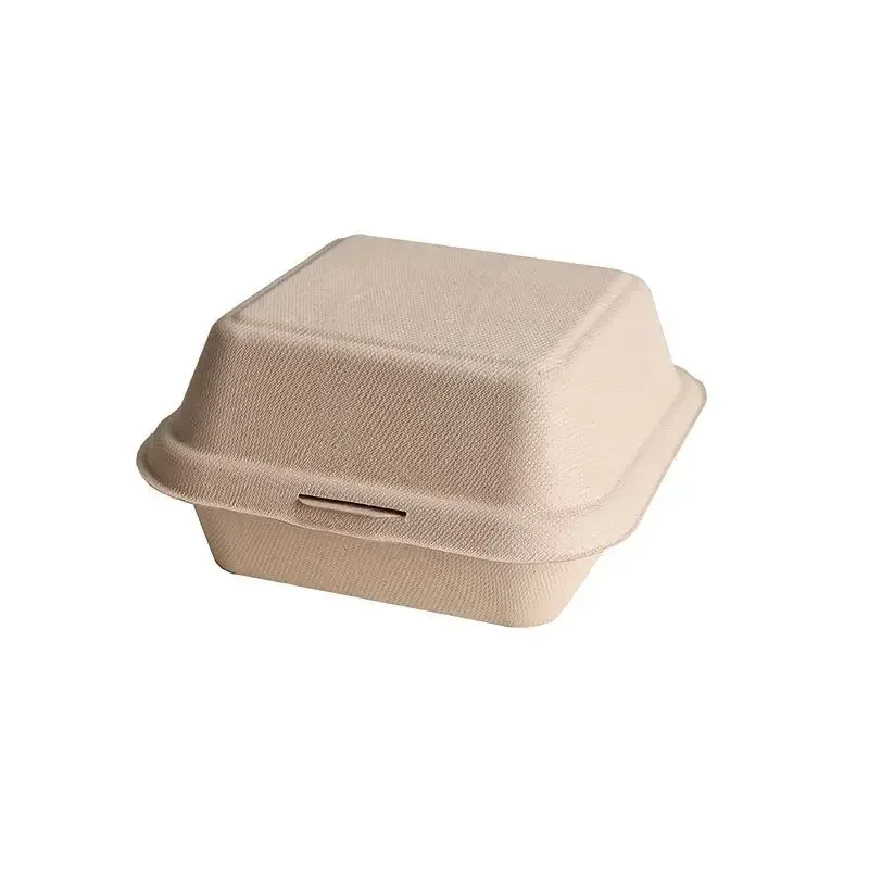 20/50pcs Square Embossed Paper Cake Boxes, 6-Inch Disposable Biodegradable Dessert Containers, Thick Lunch Cases for Hamburg, Tiramisu, Pastries, and Bakery Takeout Packaging - 图片 3
