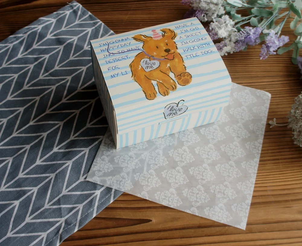 10 Pcs Blue Dog Bear Doll Paper Boxes 15.5×10×12cm for Wedding Birthday Valentine’s Day Chocolate Cookies Candy Macaron Packaging Food Safe Kraft Paper Gift Boxes 20