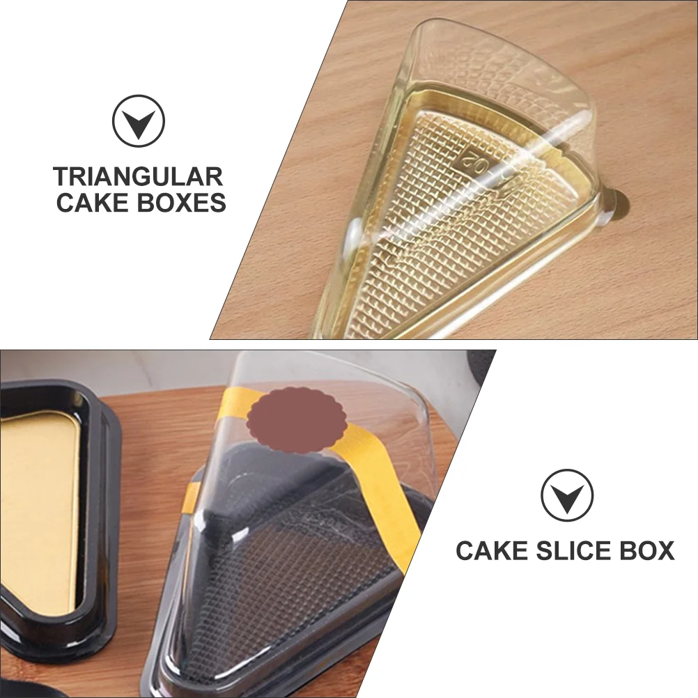 40PCS Triangular Sandwich and Dessert Boxes, Cake Slice Holders, Cupcake Containers and Blister Packaging, Perfect for Gifts, Parties, and Special Occasions, Durable, Factory Direct Supply - 图片 6