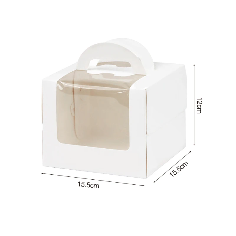 10Pcs Cake Boxes with Clear Window, Paper Gift Packaging Containers for Wedding Birthday Party Muffins Cupcakes Desserts, Baby Shower and Party Favor Storage Display 7