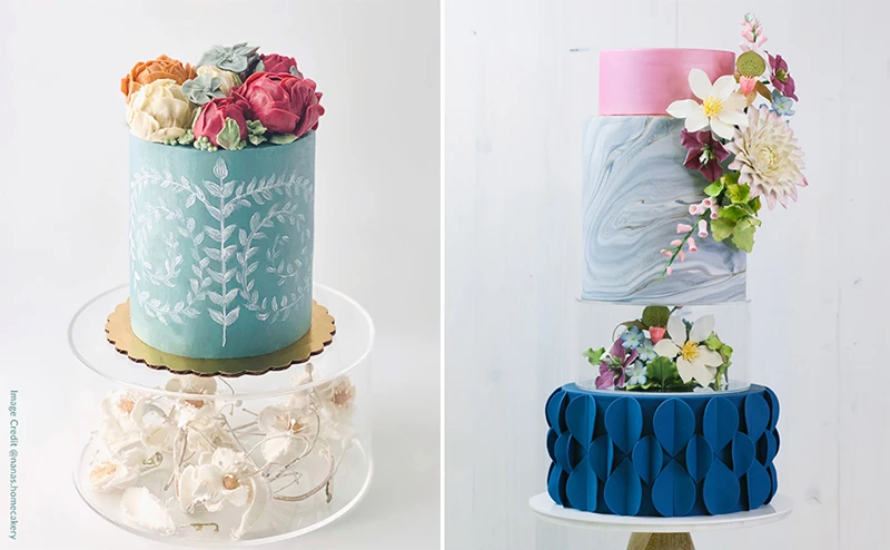 Acrylic Cake Display Board Round Cake Edge Smoother Tray, Clear DIY Refillable Cake Base Stand for Wedding, Birthday, Party, and Dessert Decoration Tools 2