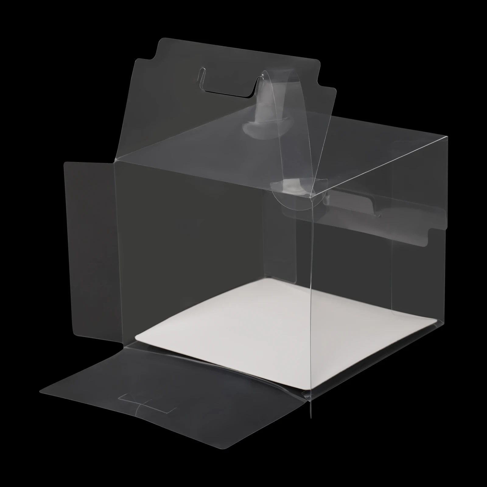 50PCS Clear Cake and Bread Packaging Boxes with Handle, Transparent Dessert Gift Boxes for Cakes, Pastries, Cupcakes, Bakery, Wedding, Birthday, Party Supplies 4