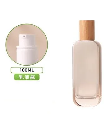 6pcs 30/50g Glass Cream Jars and 30-120ml Lotion Pump Bottles with Elegant Wooden Caps – Premium Refillable Skincare Containers for Face Cream, Lotion, Serum, Travel-Friendly and High-End Cosmetic Storage - 图片 9