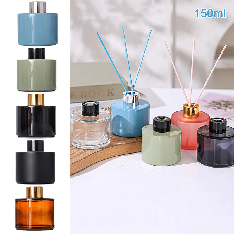 150ml Refillable Glass Diffuser and Perfume Bottles – Empty Fragrance Containers for Essential Oils, Aromatherapy, Home Decor, Stress Relief, Cosmetic Storage, Elegant and Reusable - 图片 2