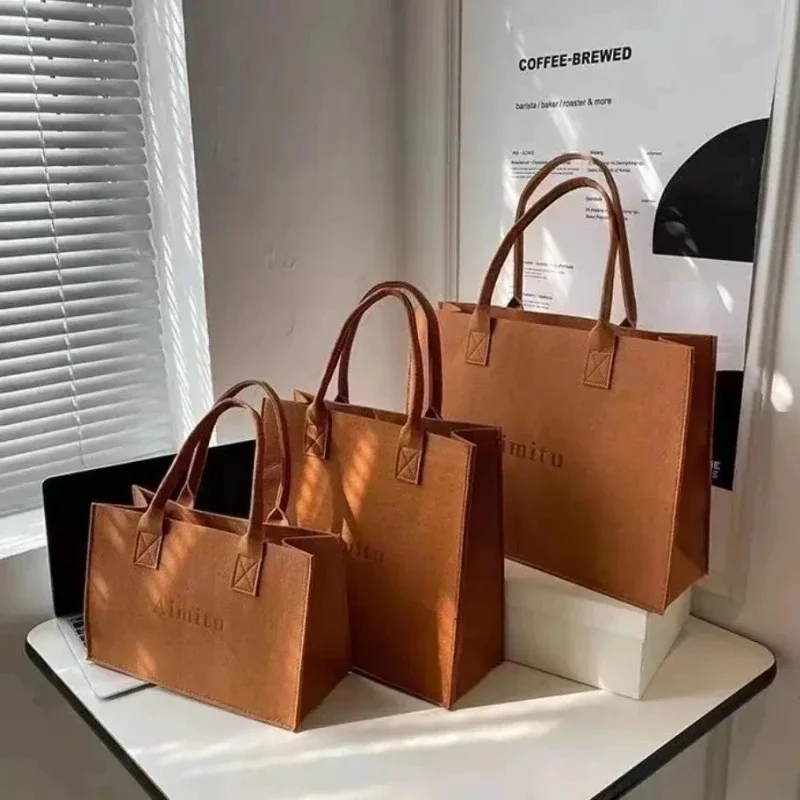 100PCS Custom Felt Gift Bags for Shopping and Packaging, Reusable Eco Felt Wrap Bags with Custom Logo Print and Multiple Sizes, Personalized High-Quality Packaging Bags for Retail and Small Business 3