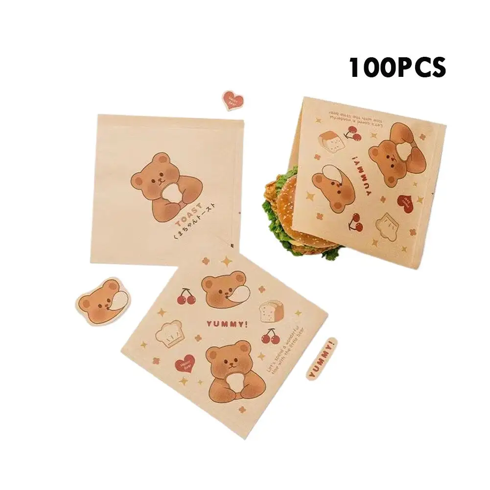 Food-Grade Greaseproof Parchment Paper Sheets for Burgers, Sandwiches, Fast Food Packaging, Bakery Liner Rolls, Brown Disposable Non-Stick Food Wrapping Paper – 100 Sheets Set - 图片 7