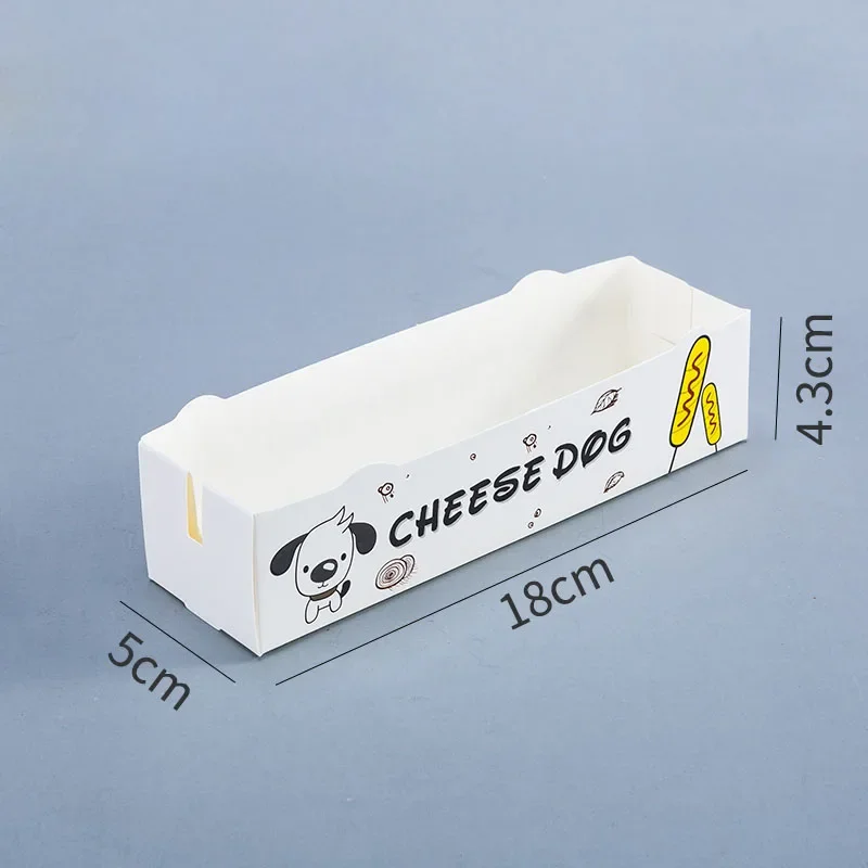 100pcs Disposable Hot Dog Paper Boxes, Food Serving Trays for Parties, Catering, Events, and Takeout, Eco-Friendly Disposable Tableware for Snacks and Meals - 图片 7