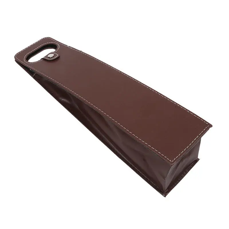 Luxury Reusable PU Leather Wine Tote Carrier – Portable Champagne & Wine Gift Bag for Wedding, Party, or Picnic, Elegant Single Bottle Holder with Handle, Waterproof & Durable Design - 图片 3