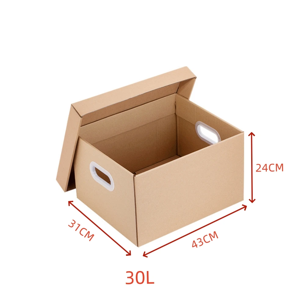 Mobile Storage Boxes for Office and Home – Corrugated Cardboard Organizers for Files, Books, Clothes, Shoes – Durable Stackable Storage Cartons, Foldable Containers for Office, Home, Classroom - 图片 6