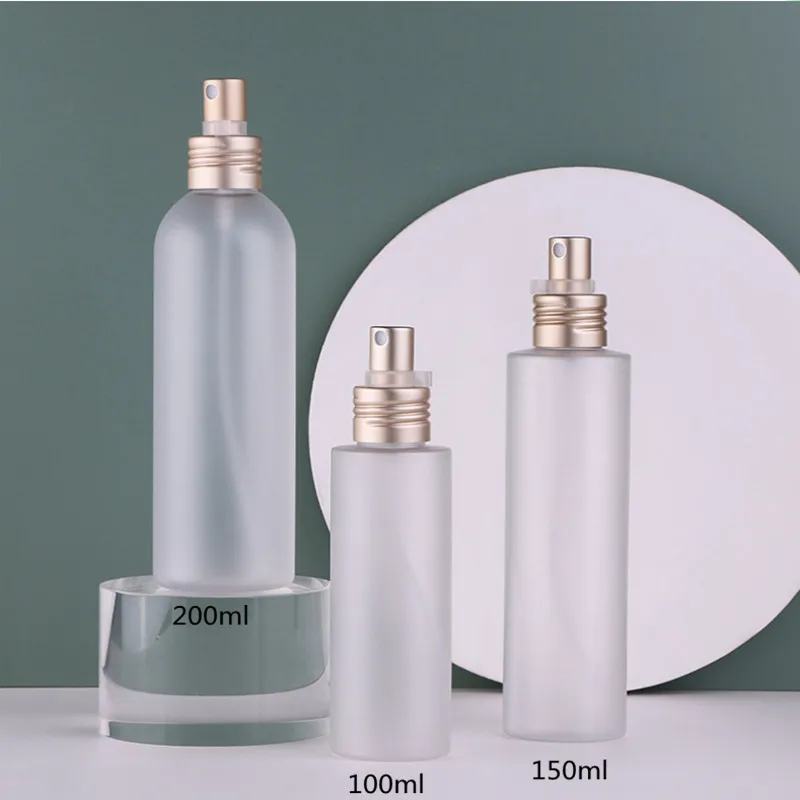 100/150/200ml Refillable PET Spray Bottles – Frosted Plastic Atomizer Containers with Fine Mist Pump, Travel-Friendly Perfume, Cosmetic, and Disinfection Spray Bottles for Home, Salon, or DIY Use