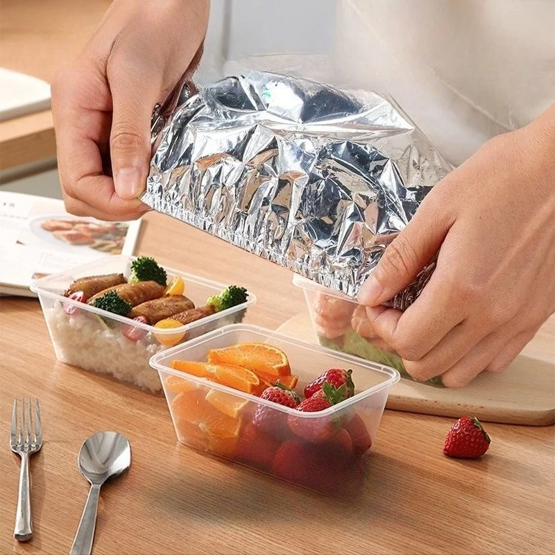 Disposable Aluminum Foil Food Cover – High-Temperature Resistant Circular Tin Foil Wrap for Kitchen, Food Insulation, Freshness Preservation, Mosquito Protection, Household Use - 图片 2